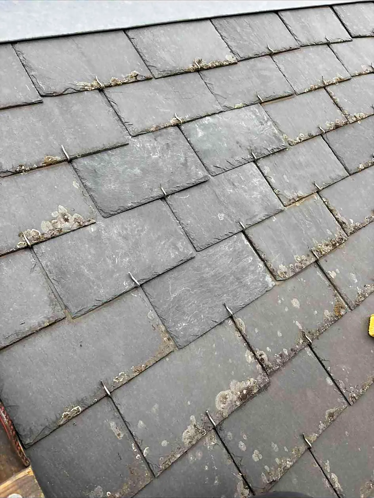 Ardoises de remplacement plus sombres sur une couverture en fibrociment à Elbeuf